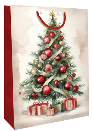 Torebka ozdobna Święta BN Choinka czerwona duża