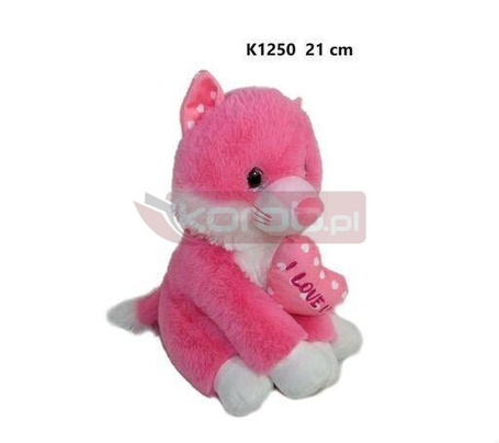 Kot różowy 21cm