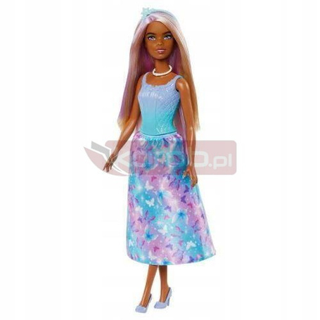 LALKA BARBIE KSIĘŻNICZKA długimi włosami o fioletowych pasemkach HRR10