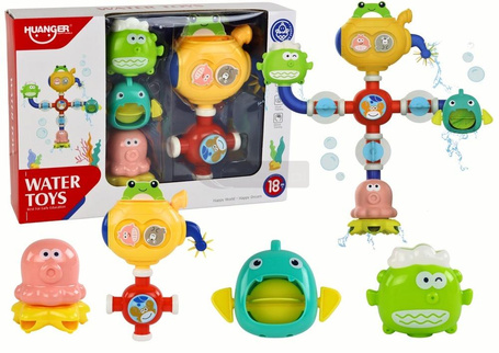 Zabawka do kąpieli przelewowa robot z przyssawkami