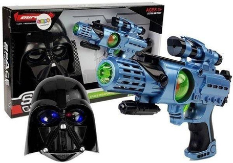 Pistolet laserowy + maska wojownika kosmosu