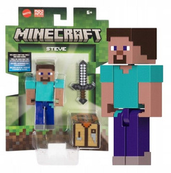 MINECRAFT FIGURKA STEVE pikselowa figurka + akcesoria JCN28