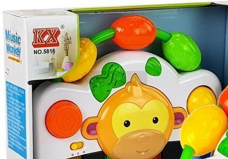 Pianinko z małpką z dźwiękiem i światłem