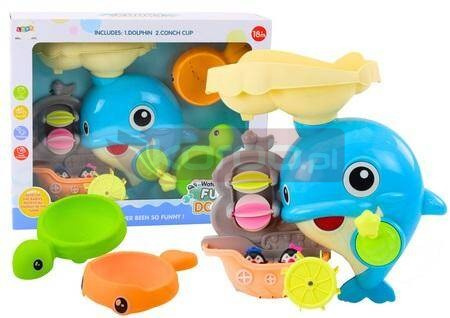 Zestaw do kąpieli delfin niebieski