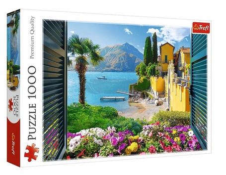 Puzzle 1000 Widok na jezioro Como TREFL