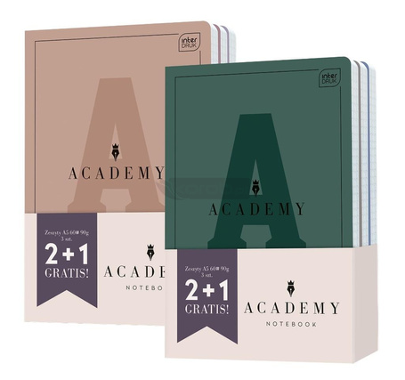 Zeszyt A5/60K kratka Academy MIX