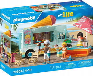 PLAYMOBIL MY LIFE 71904 Furgonetka z lodami i sklepikiem su, zestaw +4 lata