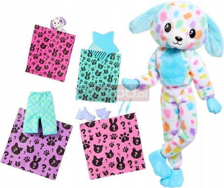 BARBIE CUTIE REVEAL KOLOROWE MARZENIA Lalka w kostiumie zwierzątka PIESEK HRK41