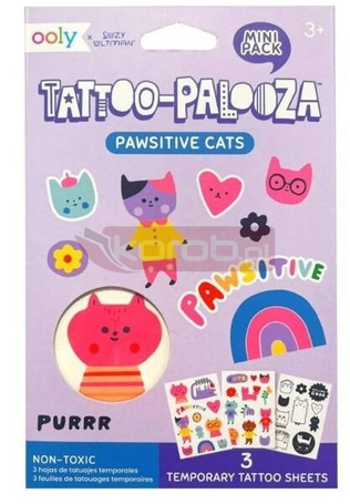 Tatuaże zmywalne mini Tattoo Palooza - Koty