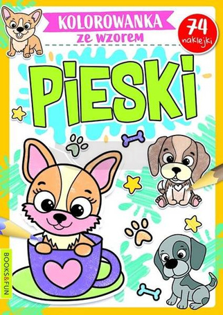 Kolorowanka ze wzorem. Pieski
