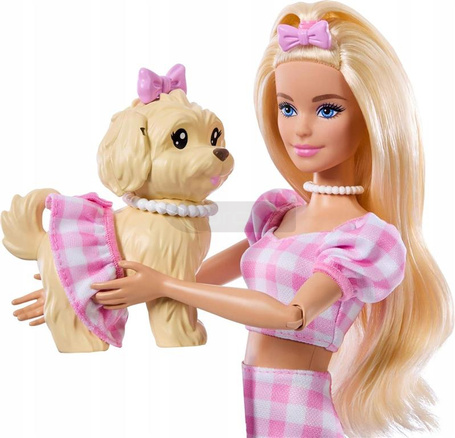 LALKA BARBIE TWINNING LOOK lalka Barbie i piesek w ubranku JFP36