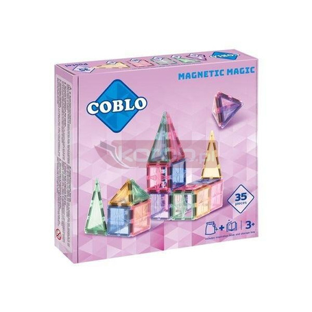 Magnetyczne klocki konstrukcyjne Pastel 35 el.