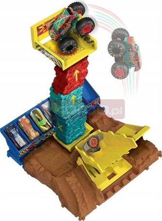 HOT WHEELS MONSTER TRUCK ZESTAW TORÓW Arena Smashers + autko Demo Derby HNB92