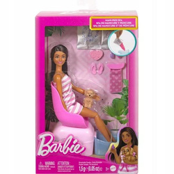 LALKA BARBIE Manicure Pedicure Spa, zestaw do zabawy dla dzieci HYV30