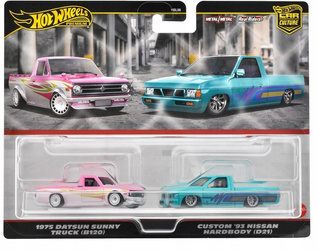 HOT WHEELS PREMIUM CULTURE CAR 2-pack Datsun Sunny Truck /Custom 93 Nissan HRR78