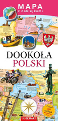 Mapa z naklejkami Dookoła Polski