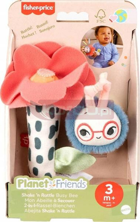 FISHER PRICE GRZECHOTKI SENSORYCZNE Pracowita pszczółka i kwiatek +3 m-ce HYR56