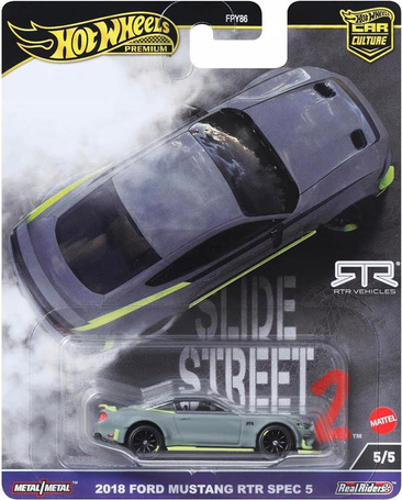 HOT WHEELS PREMIUM CAR CULTURE SLIDE STREET 5/5 2018 Ford Mustang RTR Spec HKC85