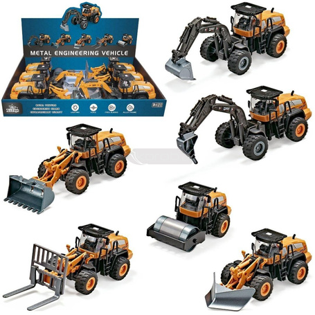 Pojazdy budowlane metal ze światłem i dźwiękiem