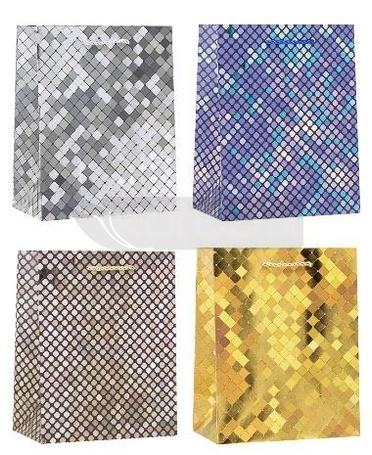 Torebka ozdobna 18x24x8cm hot-stamp mix ROZETTE