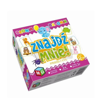 Słonik Balonik. Znajdź mnie: Przód i tył