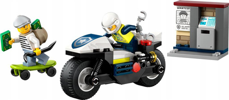 LEGO CITY 60455 POŚCIG NA MOTOCYKLU POLICYJNYM zestaw klocków dla dzieci 4+