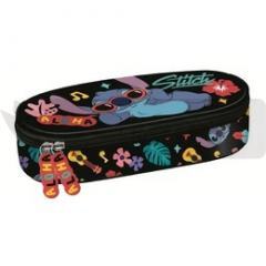 Piórnik saszetka z wewnętrzną klapką Stitch black