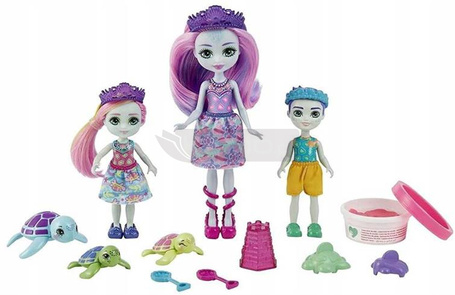 Lalka Enchantimals rodzina żółwików HCF95