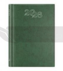 Kalendarz 2026 A5 dzienny standard zielony