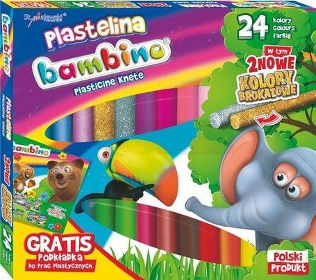 Plastelina 24 kolory BAMBINO