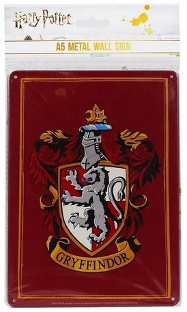 Harry Potter Tabliczka metalowa Herb Gryffindoru