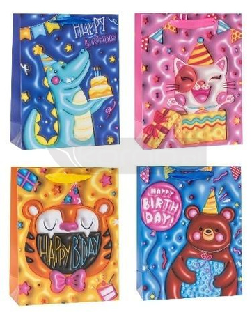 Torebka ozdobna 26x32x10cm dziecięce mix ROZETTE