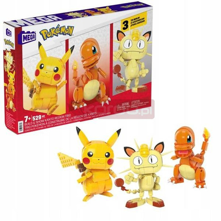 MEGA CONSTRUX KLOCKI 621 el POKEMON 3 figurki HPF94
