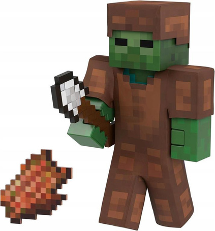 MINECRAFT DIAMOND LEVEL Poziom Diamentowy, figurka z gry ZOMBIE HTM05