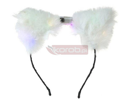 Opaska świecąca z uszami pluszowymi