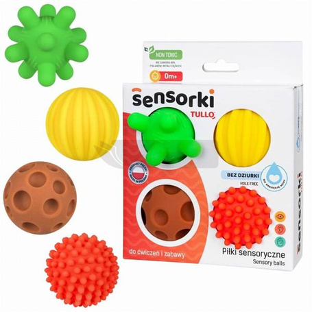 Piłki sensoryczne 4szt Bez dziurki
