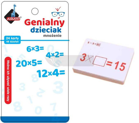 Genialny dzieciak - fiszki matematyczne mnożenie