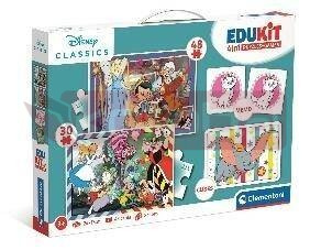 Puzzle 48 + 36 + Memo + 6 klocków Edukit Disney