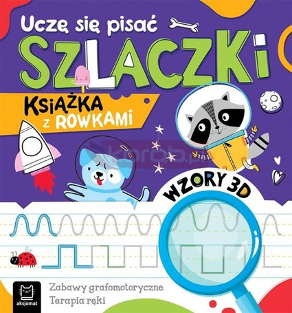 Uczę się pisać szlaczki Książka z rowkami Wzory 3D
