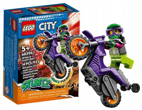 LEGO CITY 60296 Wheelie na motocyklu kaskaderskim