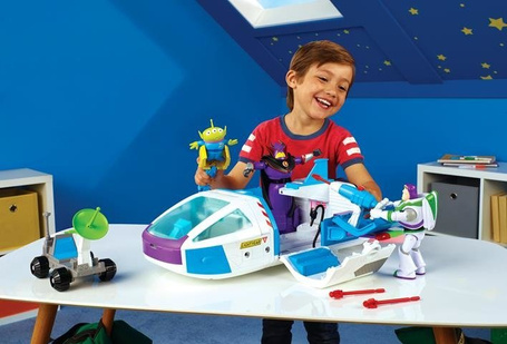 Toy Story 4 Statek kosmiczny Buzza Astrala Zestaw do zabawy + figurka i dodatkowy pojazd