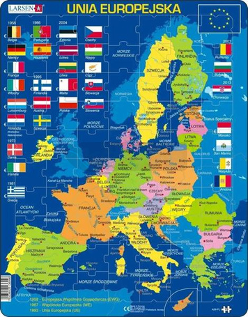 Układanka Unia Europejska - Mapa, Flagi