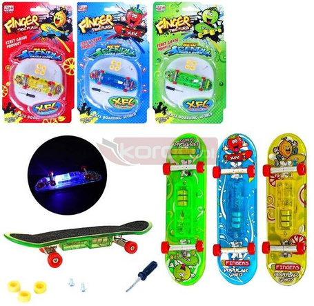 Mini deskorolka ze światłem 3 kolory MIX