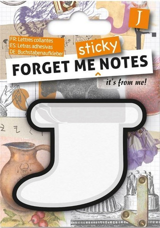Forget me sticky notes kart samoprzylepne litera J