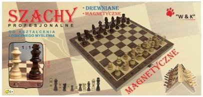 Szachy drewniane magnetyczne 29x29cm