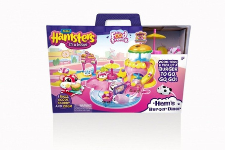 Hamster in a House, Zestaw Hams Burger Diner, Restauracja z chomikiem i akcesoria