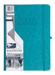 Kalendarz 2026 B5 tygodniowy Jazz turkusowy