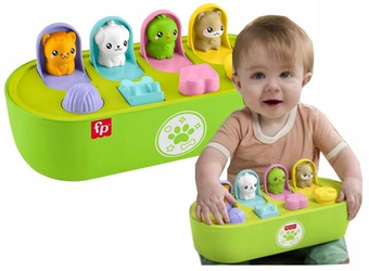 FISHER PRICE WYSKAKUJĄCE ZWIERZĄTKA zabawka zręcznościowa dla maluszka +9 m