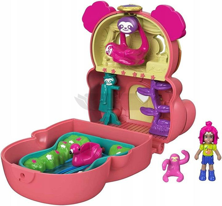 LALKA POLLY POCKET DOMEK Z LALECZKĄ LENIWIEC GTM59
