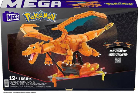 MEGA KLOCKI 1664el POKEMON CHARIZARD kolekcjonersk HMW05
